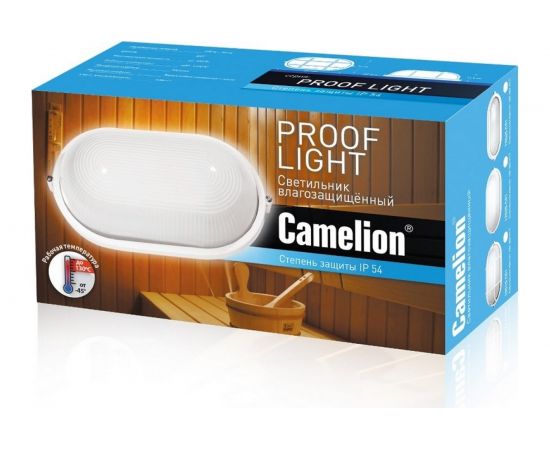 Светильник Camelion НБП 04-100-001 1202S C01, до 130 оС, овал, УХЛ1, ""Открытый"", 230В, 100Вт 13661 – изображение 4