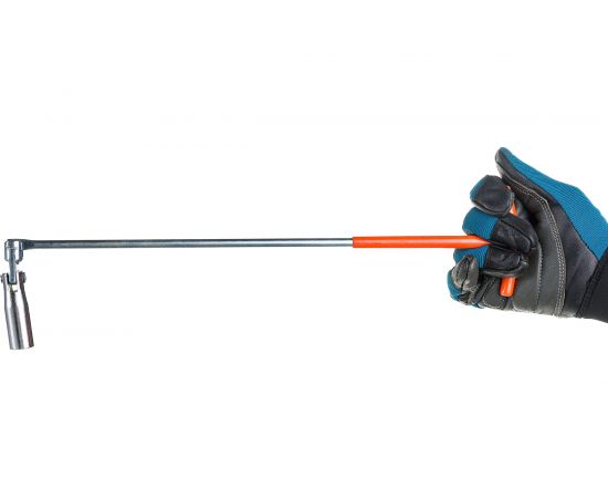 Т-образный свечной ключ AIRLINE с карданом, 16х500 мм, с резиновым фиксатором AK-S-09 – изображение 4