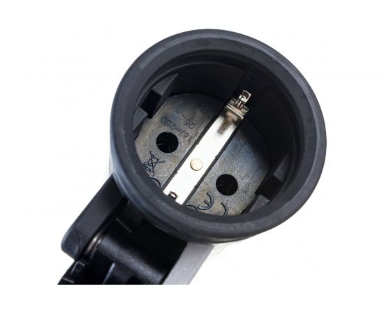 Кабельная розетка PCE 16A 250V 2P+E IP54 с подпр. крышкой, корпус черный 2522-ss – изображение 5