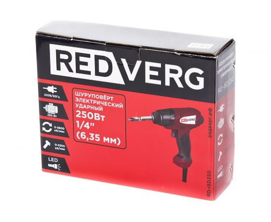 Ударный электрический шуруповерт REDVERG RD-ISD250 6665755 – изображение 5