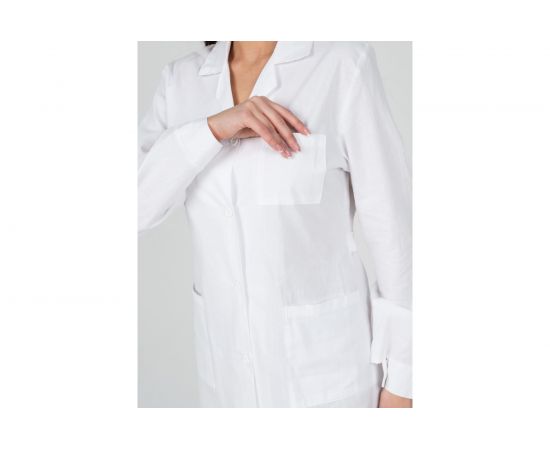 Халат ООО ГУП Бисер Бязь белый, р. 52-54, рост 158-164 4670132022315 – изображение 7