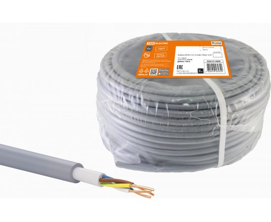 Кабель TDM NYM-J 4х1,5-0,66 100м SQ0121-0089 