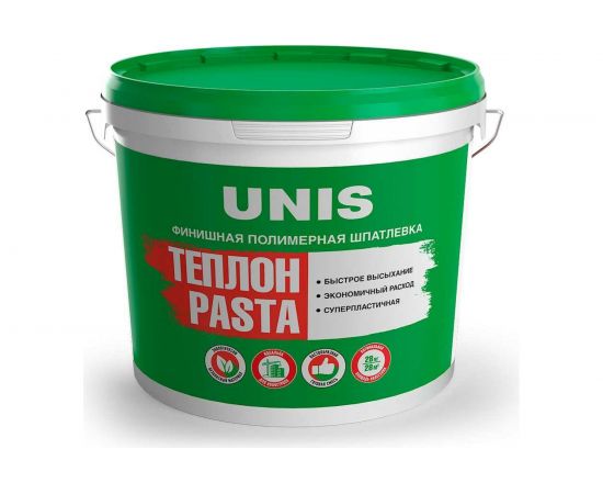 Полимерная шпатлевка UNIS Pasta Теплон готовая, 15 кг 11606721 4607005184894 
