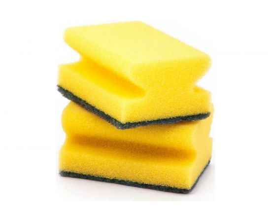 Кухонные губки PATERRA AKTIV maxi с вырезами 65х85х44 мм, 3 шт. 406-002 