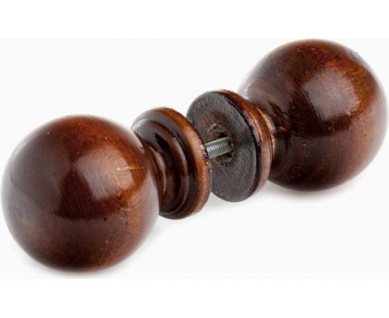 Деревянная ручка-кнопка Ликон Шар лак, тёмная 6093 