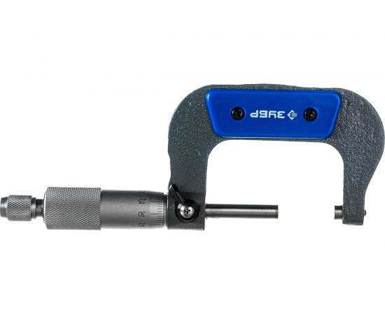 Микрометр ЗУБР Профессионал гладкий механический, МК 50, диапазон 25-50мм 34480-50_z02 