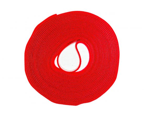 Стяжка-липучка NIKOMAX нарезаемая, в рулоне 5 м, ширина 25 мм, красная NMC-CTV05M-25-RL-RD 
