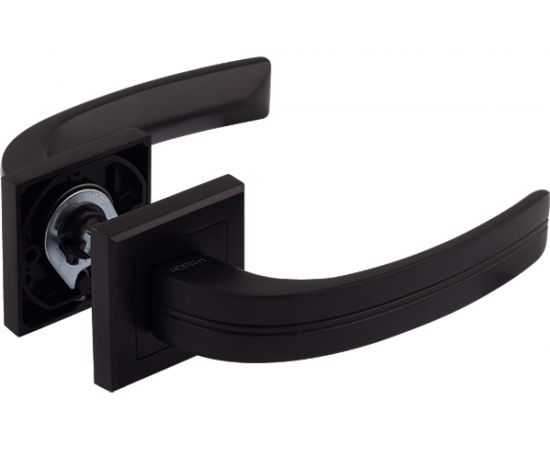 Дверная ручка НОРА-М 106К AL черный 17223 