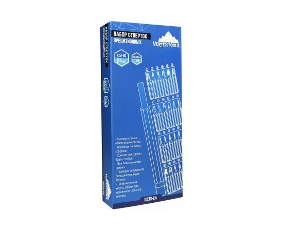 Набор прецизионных отверток vertextools 24 предмета 0033-24 – изображение 2