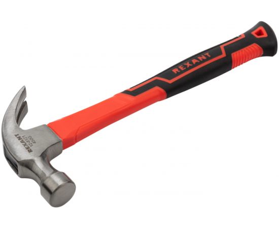 Молоток-гвоздодер с фибергласовой рукояткой REXANT 450 г 12-8121 – изображение 2