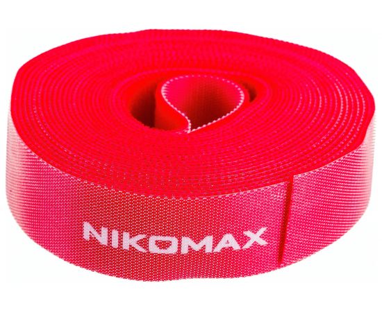Стяжка-липучка NIKOMAX нарезаемая, в рулоне 5 м, ширина 25 мм, красная NMC-CTV05M-25-RL-RD – изображение 2