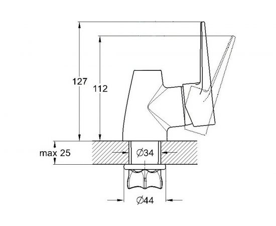 Смеситель для кухни G-lauf без излива, хром ZOP4-F045X – изображение 2
