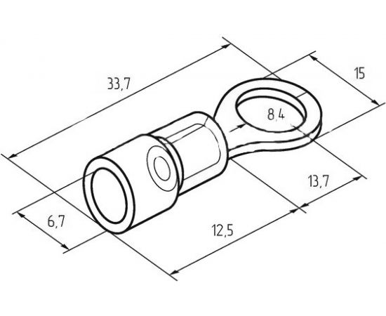 Кольцевой изолированный наконечник REXANT диам.8.4мм 4-6кв.мм желтый 08-0054 – изображение 2