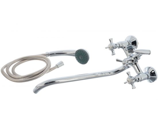 Смеситель для ванны LEDEME длинный излив, с шаровым переключателем, керамика,силумин, L2611-2 805963 – изображение 2