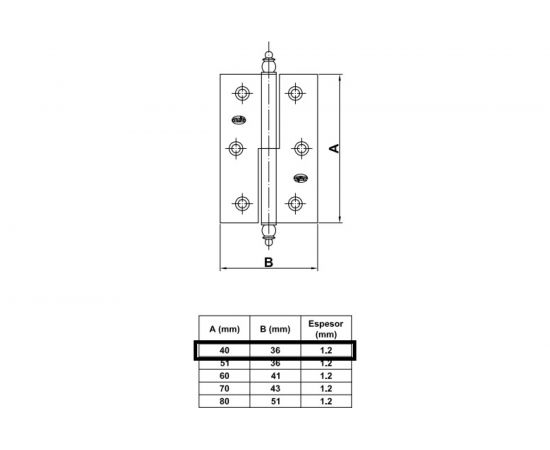 Петля Amig IZ-П покрытие латунь 541-40 (IZ) – изображение 2