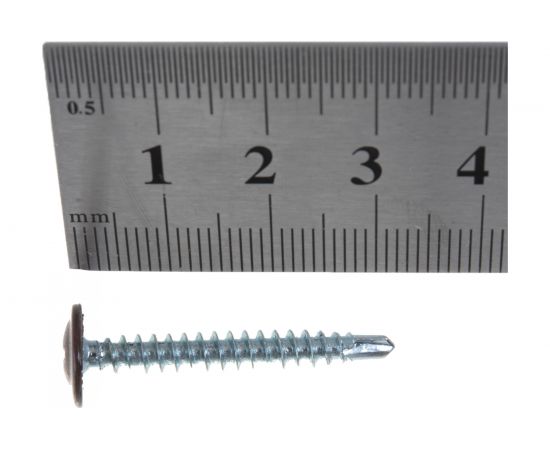 Саморез ПШC КРЕП-КОМП сверло 4,2х32 RAL8017 500шт пшс328017 – изображение 2