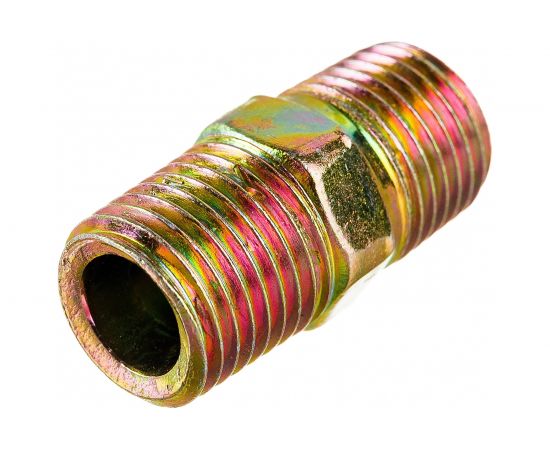 Двусторонняя резьба муфта наружная 1/4" удлиненная модель Pegas pneumatic 4105 – изображение 2