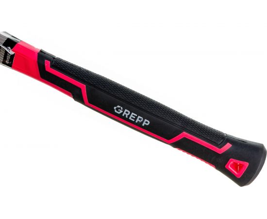 Резиновая киянка Ladina 450г, черно-белая резина, фибергласовая двухкомпонентная рукоятка 304-002 – изображение 3