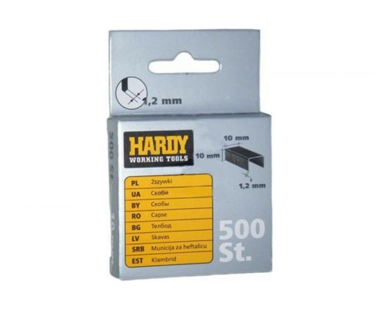 Скобы HARDY 10x10x1,2 мм, 500 шт. 2241-650010 – изображение 3