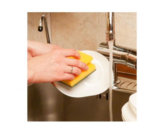 Кухонные губки PATERRA AKTIV maxi с вырезами 65х85х44 мм, 3 шт. 406-002 – изображение 3