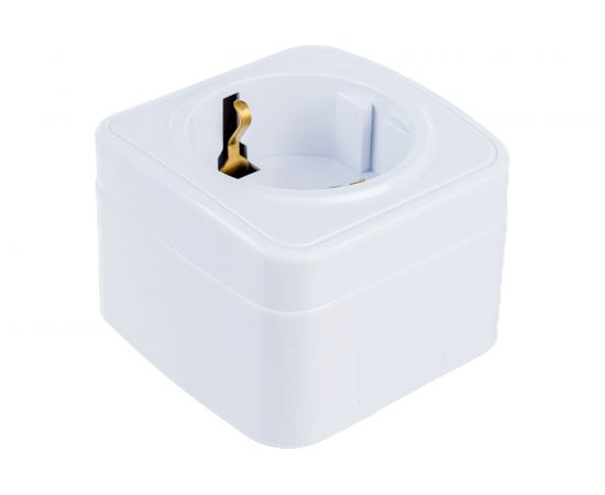 Розетка Intro 320201 2PE Schuko, 16А, 250В, IP20, ОУ, Polo, белый Б0036098 – изображение 3