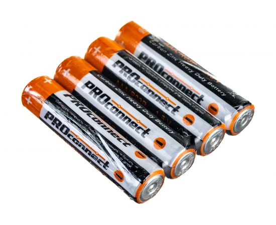 Солевая батарейка PROCONNECT ААА, R03P 4 шт 30-0020 – изображение 3