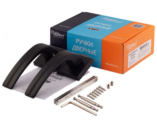 Дверная ручка НОРА-М 106К AL черный 17223 – изображение 4