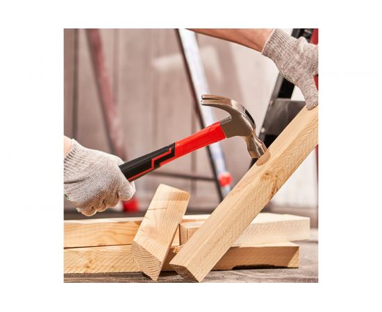 Молоток-гвоздодер с фибергласовой рукояткой REXANT 450 г 12-8121 – изображение 4