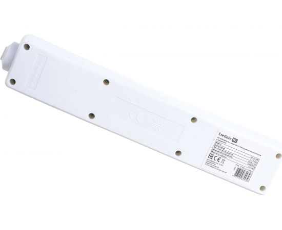 Сетевой фильтр ExeGate SP-5-1.8W 5 евро с заземлением, 1.8м, выключатель с подсветкой, белый 221174 – изображение 4