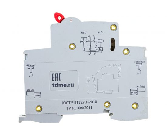 Автоматический выключатель дифференциального тока TDM 63М 2P1P+N C25 10мА 4,5кА тип АС SQ0202-0061 – изображение 4