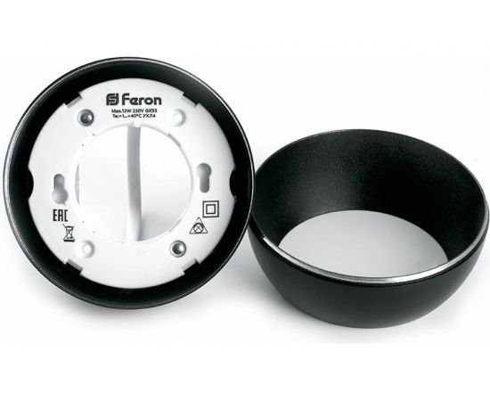Стационарный светильник FERON под лампу, спот, ИПО, HL355 12W, 220V, GX53, черный 41508 – изображение 5