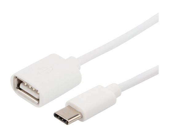 Кабель OTG Type-C - USB,REXANT 2,4A, 1м белый 18-1180 – изображение 6