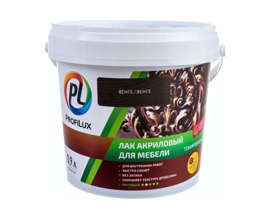 Лак акриловый для мебели Profilux венге 0,9 л МП00-005506 