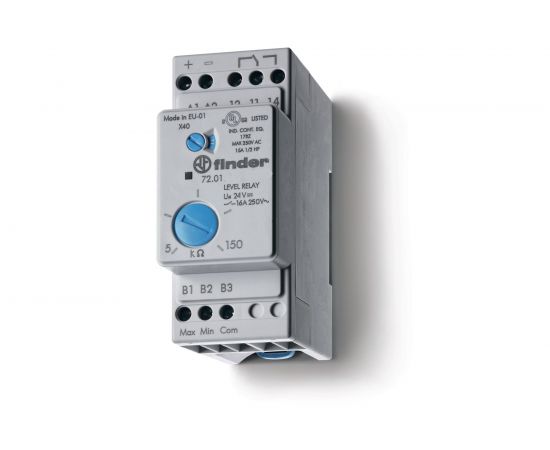 Реле контроля жидкости Finder функц наполнения или дренаж, задерж 0, 5-7сек., чувствит, 720184000000 