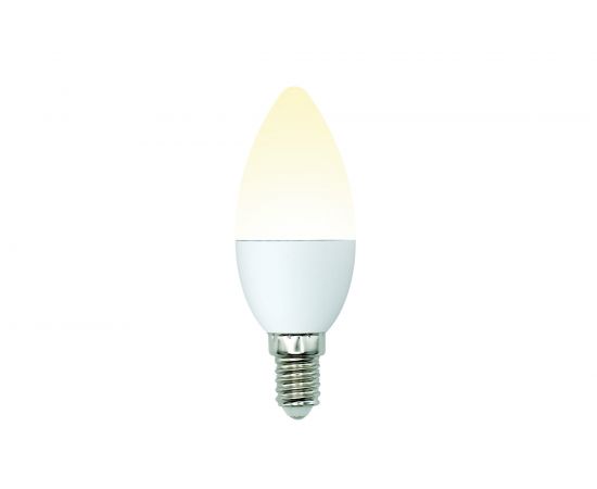 Светодиодная лампа Uniel LED-C37-6W/WW/E14/FR/MB PLM11WH Форма свеча, матовая UL-00002373 