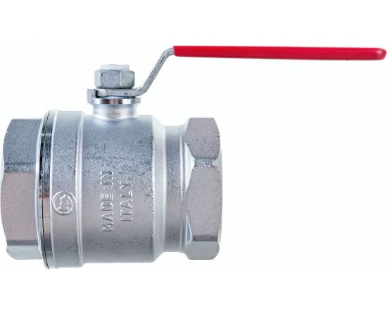 Шаровой кран Giacomini R250D 2"", внутренняя/внутренняя, ручка-рычаг красный, хромированный R250X008 