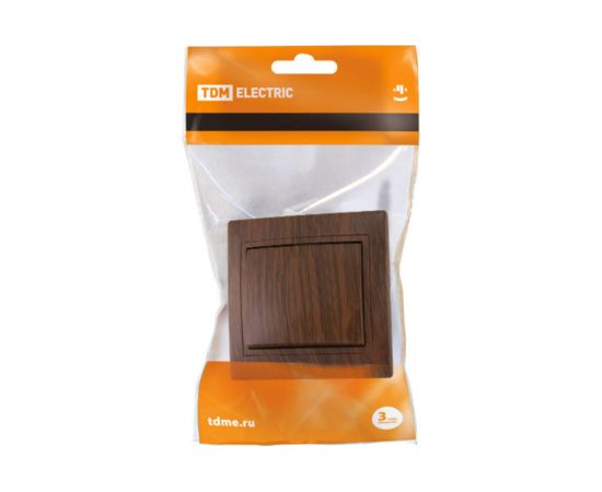 1-клавишный выключатель TDM 10А ЭКО бук Таймыр SQ1814-0301 