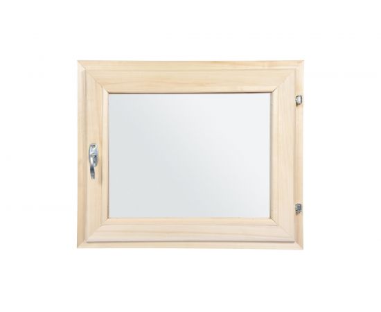 Форточка в парную со стеклопакетом Банные Штучки, 0,5х0,6м, с ручкой, затвором, петлями 31189 