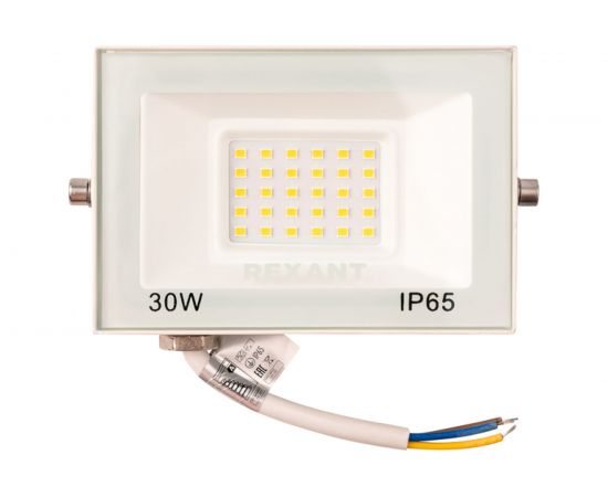 Светодиодный прожектор REXANT LED 30 Вт 2400 Лм 2700 K белый корпус 605-028 