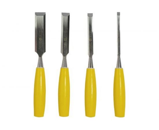 Набор стамесок СПЕЦ НС-4П, пласт. рукоять, 4 шт, сталь HCS,пласт пакет СПЕЦ-3383 