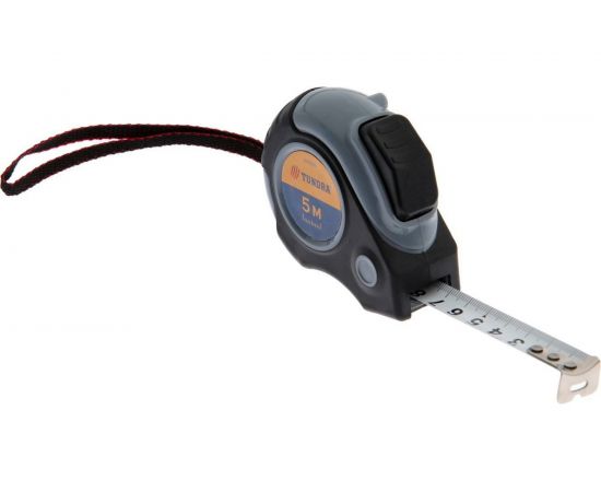 Рулетка TUNDRA двухкомпонентный корпус, автостоп, 5 м х 19 мм 5276525 