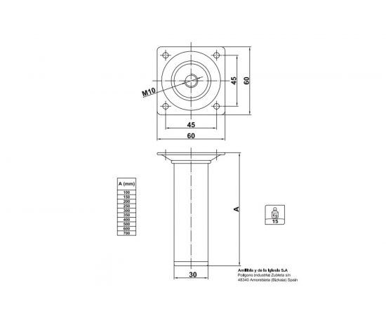 Мебельная ножка Amig серебро 4 7432 – изображение 2