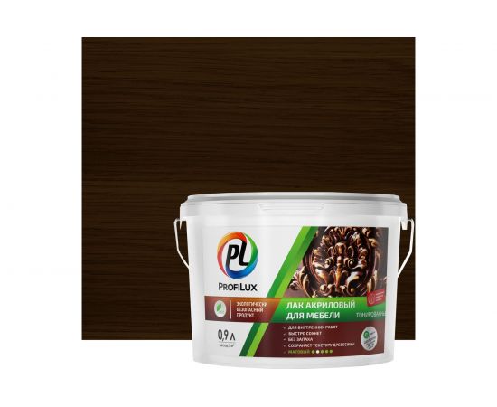 Лак акриловый для мебели Profilux венге 0,9 л МП00-005506 – изображение 2