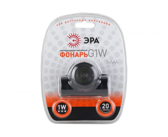 Светодиодный налобный фонарь ЭРА G1W 1Вт на батарейках 3хААА коллиматор 2 режима C0033731 – изображение 3