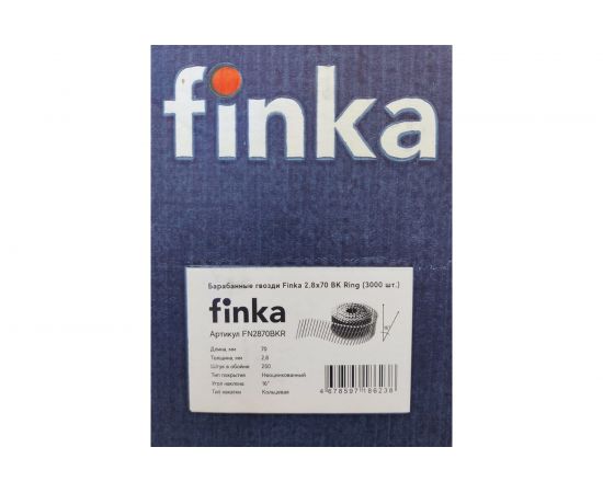 Барабанные гвозди Finka 2.8x70 BK Ring, 3000 шт. FN2870BKR – изображение 4