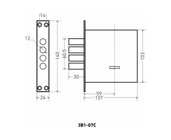 Врезной замок Аллюр ЗВ1-07-С б/о, для кит. металл. дверей 1556 – изображение 4