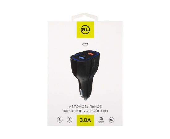 Автомобильное зарядное устройство Red Line 2 USB и Type-C, 25 Вт, QC УТ000029868 – изображение 4
