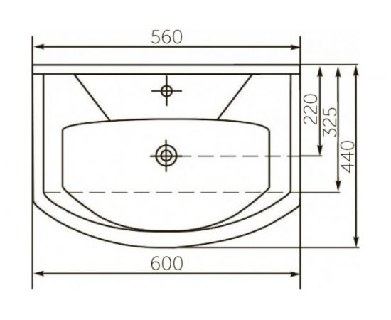 Умывальник Rosa Элеганс 600 У17428 – изображение 4