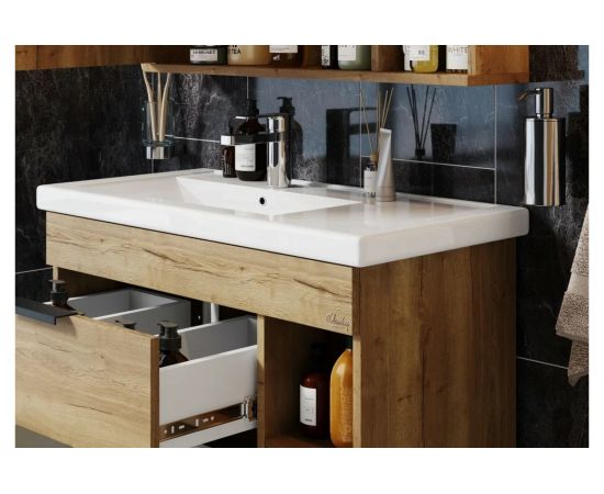 Onika Тумба подвесная с раковиной ЛЕГРАН 80.13 дуб галифакс 108047 – изображение 5