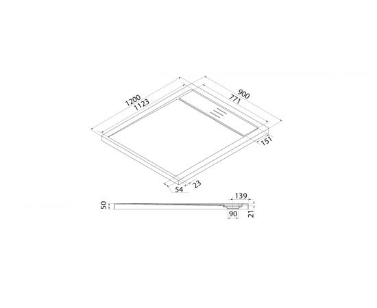 Душевой поддон IDDIS Bild 120х90, 50 мм BIL5WS0i22 – изображение 5